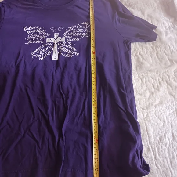 3 Christian Womans Tees XL Bella+Canvas Green Purple Gray Everyday Wear🙏 - Picture 16 of 16